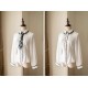 Forest Wardrobe Persimmon Orange Cat Blouse Vest and Skirt(Full Payment Without Shipping)